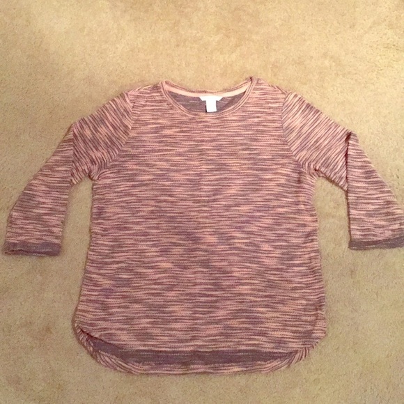 Rose and gray 3/4 Sleeve sweater - Picture 3 of 6